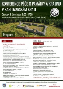 Program konference Péče o památky a krajinu v Karlovarském kraji 2018  